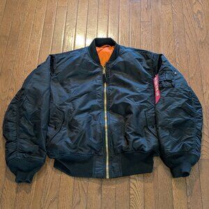 Alpha Industries MA-1 Bomber Full Zip Jacket - Size XL